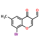 InChI=1/C11H7BrO3/c1-6-2-8-10(14)7(4-13)5-15-11(8)9(12)3-6/h2-5H,1H3