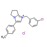 InChI=1/C20H20ClN2.ClH/c1-15-7-9-17(10-8-15)19-14-22(20-6-3-11-23(19)20)13-16-4-2-5-18(21)12-16;/h2,4-5,7-10,12,14H,3,6,11,13H2,1H3;1H/q+1;/p-1