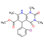 InChI=1/C18H18ClN3O4/c1-9-12(17(24)26-4)13(10-7-5-6-8-11(10)19)14-15(20-9)21(2)18(25)22(3)16(14)23/h5-8,13,20H,1-4H3