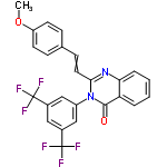 InChI=1/C25H16F6N2O2/c1-35-19-9-6-15(7-10-19)8-11-22-32-21-5-3-2-4-20(21)23(34)33(22)18-13-16(24(26,27)28)12-17(14-18)25(29,30)31/h2-14H,1H3