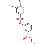 InChI=1/C15H13BrO5S/c1-10-8-13(6-7-14(10)16)22(18,19)21-12-5-3-4-11(9-12)15(17)20-2/h3-9H,1-2H3