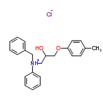 InChI=1/C23H25NO2.ClH/c1-19-12-14-23(15-13-19)26-18-22(25)17-24(21-10-6-3-7-11-21)16-20-8-4-2-5-9-20;/h2-15,22,25H,16-18H2,1H3;1H