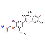 InChI=1/C20H21Cl2NO5/c1-10(2)13-8-14(21)11(3)5-16(13)28-20(25)12-6-15(22)19(17(7-12)26-4)27-9-18(23)24/h5-8,10H,9H2,1-4H3,(H2,23,24)