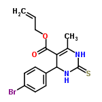 InChI=1/C15H15BrN2O2S/c1-3-8-20-14(19)12-9(2)17-15(21)18-13(12)10-4-6-11(16)7-5-10/h3-7,13H,1,8H2,2H3,(H2,17,18,21)