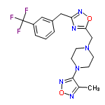 InChI=1/C18H19F3N6O2/c1-12-17(25-29-23-12)27-7-5-26(6-8-27)11-16-22-15(24-28-16)10-13-3-2-4-14(9-13)18(19,20)21/h2-4,9H,5-8,10-11H2,1H3