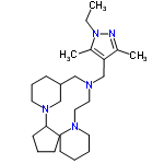 InChI=1/C26H47N5/c1-4-31-23(3)26(22(2)27-31)21-29(18-17-28-14-8-5-9-15-28)19-24-11-10-16-30(20-24)25-12-6-7-13-25/h24-25H,4-21H2,1-3H3