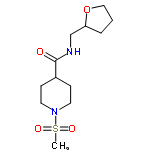 InChI=1/C12H22N2O4S/c1-19(16,17)14-6-4-10(5-7-14)12(15)13-9-11-3-2-8-18-11/h10-11H,2-9H2,1H3,(H,13,15)