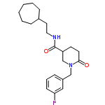 InChI=1/C22H31FN2O2/c23-20-9-5-8-18(14-20)15-25-16-19(10-11-21(25)26)22(27)24-13-12-17-6-3-1-2-4-7-17/h5,8-9,14,17,19H,1-4,6-7,10-13,15-16H2,(H,24,27)