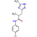 InChI=1/C12H13ClN4OS/c1-7(19-12-14-8(2)16-17-12)11(18)15-10-5-3-9(13)4-6-10/h3-7H,1-2H3,(H,15,18)(H,14,16,17)