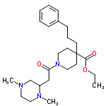 InChI=1/C25H39N3O3/c1-4-31-24(30)25(12-8-11-21-9-6-5-7-10-21)13-15-28(16-14-25)23(29)19-22-20-26(2)17-18-27(22)3/h5-7,9-10,22H,4,8,11-20H2,1-3H3