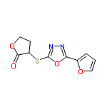 InChI=1/C10H8N2O4S/c13-9-7(3-5-15-9)17-10-12-11-8(16-10)6-2-1-4-14-6/h1-2,4,7H,3,5H2