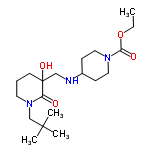 InChI=1/C19H35N3O4/c1-5-26-17(24)21-11-7-15(8-12-21)20-13-19(25)9-6-10-22(16(19)23)14-18(2,3)4/h15,20,25H,5-14H2,1-4H3