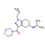 InChI=1/C18H28N4OS/c1-4-7-22-16-6-5-14(19-13(2)3)12-15(16)17(20-22)18(23)21-8-10-24-11-9-21/h4,13-14,19H,1,5-12H2,2-3H3