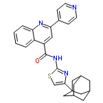 InChI=1/C28H26N4OS/c33-26(22-12-24(20-5-7-29-8-6-20)30-23-4-2-1-3-21(22)23)32-27-31-25(16-34-27)28-13-17-9-18(14-28)11-19(10-17)15-28/h1-8,12,16-19H,9-11,13-15H2,(H,31,32,33)