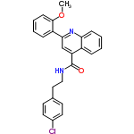 InChI=1/C25H21ClN2O2/c1-30-24-9-5-3-7-20(24)23-16-21(19-6-2-4-8-22(19)28-23)25(29)27-15-14-17-10-12-18(26)13-11-17/h2-13,16H,14-15H2,1H3,(H,27,29)