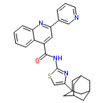 InChI=1/C28H26N4OS/c33-26(22-11-24(20-4-3-7-29-15-20)30-23-6-2-1-5-21(22)23)32-27-31-25(16-34-27)28-12-17-8-18(13-28)10-19(9-17)14-28/h1-7,11,15-19H,8-10,12-14H2,(H,31,32,33)