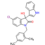 InChI=1/C25H21ClN2O2/c1-15-7-8-17(16(2)11-15)14-28-23-10-9-18(26)12-20(23)25(30,24(28)29)21-13-27-22-6-4-3-5-19(21)22/h3-13,27,30H,14H2,1-2H3