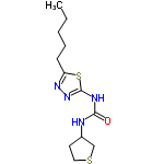 InChI=1/C12H20N4OS2/c1-2-3-4-5-10-15-16-12(19-10)14-11(17)13-9-6-7-18-8-9/h9H,2-8H2,1H3,(H2,13,14,16,17)