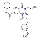 InChI=1/C27H31N5O4/c1-3-14-30-25(34)22-13-12-19(24(33)28-20-9-5-4-6-10-20)16-23(22)32-26(30)29-31(27(32)35)17-18-8-7-11-21(15-18)36-2/h7-8,11-13,15-16,20H,3-6,9-10,14,17H2,1-2H3,(H,28,33)