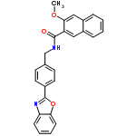 InChI=1/C26H20N2O3/c1-30-24-15-20-7-3-2-6-19(20)14-21(24)25(29)27-16-17-10-12-18(13-11-17)26-28-22-8-4-5-9-23(22)31-26/h2-15H,16H2,1H3,(H,27,29)