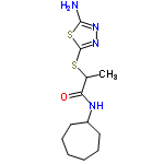 InChI=1/C12H20N4OS2/c1-8(18-12-16-15-11(13)19-12)10(17)14-9-6-4-2-3-5-7-9/h8-9H,2-7H2,1H3,(H2,13,15)(H,14,17)