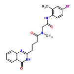 InChI=1/C22H23BrN4O3/c1-14-12-15(23)10-11-17(14)25-20(28)13-27(2)21(29)9-5-8-19-24-18-7-4-3-6-16(18)22(30)26-19/h3-4,6-7,10-12H,5,8-9,13H2,1-2H3,(H,25,28)(H,24,26,30)