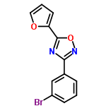 InChI=1/C12H7BrN2O2/c13-9-4-1-3-8(7-9)11-14-12(17-15-11)10-5-2-6-16-10/h1-7H