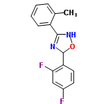 InChI=1/C15H12F2N2O/c1-9-4-2-3-5-11(9)14-18-15(20-19-14)12-7-6-10(16)8-13(12)17/h2-8,15H,1H3,(H,18,19)