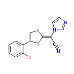 InChI=1/C14H10ClN3S2/c15-11-4-2-1-3-10(11)13-8-19-14(20-13)12(7-16)18-6-5-17-9-18/h1-6,9,13H,8H2/b14-12+