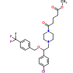 InChI=1/C26H30ClF3N2O4/c1-35-25(34)4-2-3-24(33)32-15-13-31(14-16-32)17-23(20-7-11-22(27)12-8-20)36-18-19-5-9-21(10-6-19)26(28,29)30/h5-12,23H,2-4,13-18H2,1H3