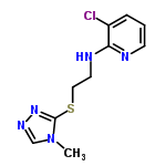 InChI=1/C10H12ClN5S/c1-16-7-14-15-10(16)17-6-5-13-9-8(11)3-2-4-12-9/h2-4,7H,5-6H2,1H3,(H,12,13)