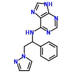 InChI=1/C16H15N7/c1-2-5-12(6-3-1)13(9-23-8-4-7-21-23)22-16-14-15(18-10-17-14)19-11-20-16/h1-8,10-11,13H,9H2,(H2,17,18,19,20,22)