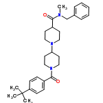 InChI=1/C30H41N3O2/c1-30(2,3)26-12-10-24(11-13-26)29(35)33-20-16-27(17-21-33)32-18-14-25(15-19-32)28(34)31(4)22-23-8-6-5-7-9-23/h5-13,25,27H,14-22H2,1-4H3