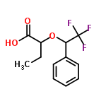 InChI=1/C12H13F3O3/c1-2-9(11(16)17)18-10(12(13,14)15)8-6-4-3-5-7-8/h3-7,9-10H,2H2,1H3,(H,16,17)