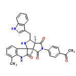 InChI=1/C31H26N4O4/c1-16-6-5-8-22-27(16)33-30(39)31(22)26-25(24(34-31)14-19-15-32-23-9-4-3-7-21(19)23)28(37)35(29(26)38)20-12-10-18(11-13-20)17(2)36/h3-13,15,24-26,32,34H,14H2,1-2H3,(H,33,39)/t24?,25-,26+,31?/m1/s1