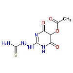 InChI=1/C7H9N5O4S/c1-2(13)16-3-4(14)9-7(10-5(3)15)12-11-6(8)17/h3H,1H3,(H3,8,11,17)(H2,9,10,12,14,15)