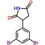 InChI=1/C10H7Br2NO2/c11-6-1-5(2-7(12)3-6)8-4-9(14)13-10(8)15/h1-3,8H,4H2,(H,13,14,15)