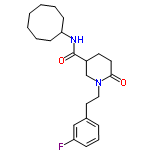 InChI=1/C22H31FN2O2/c23-19-8-6-7-17(15-19)13-14-25-16-18(11-12-21(25)26)22(27)24-20-9-4-2-1-3-5-10-20/h6-8,15,18,20H,1-5,9-14,16H2,(H,24,27)