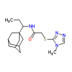 InChI=1/C18H28N4OS/c1-3-15(20-16(23)10-24-17-21-19-11-22(17)2)18-7-12-4-13(8-18)6-14(5-12)9-18/h11-15H,3-10H2,1-2H3,(H,20,23)