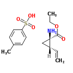 InChI=1/C8H13NO2.C7H8O3S/c1-3-6-5-8(6,9)7(10)11-4-2;1-6-2-4-7(5-3-6)11(8,9)10/h3,6H,1,4-5,9H2,2H3;2-5H,1H3,(H,8,9,10)/t6-,8-;/m1./s1