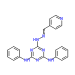 InChI=1/C21H18N8/c1-3-7-17(8-4-1)24-19-26-20(25-18-9-5-2-6-10-18)28-21(27-19)29-23-15-16-11-13-22-14-12-16/h1-15H,(H3,24,25,26,27,28,29)