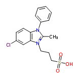 InChI=1/C17H17ClN2O3S/c1-13-19(10-5-11-24(21,22)23)17-12-14(18)8-9-16(17)20(13)15-6-3-2-4-7-15/h2-4,6-9,12H,5,10-11H2,1H3/p+1