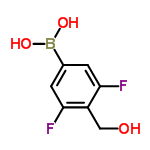 InChI=1/C7H7BF2O3/c9-6-1-4(8(12)13)2-7(10)5(6)3-11/h1-2,11-13H,3H2