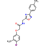 InChI=1/C19H18BrN3O3/c1-12-3-5-14(6-4-12)19-22-18(26-23-19)10-21-17(24)11-25-15-7-8-16(20)13(2)9-15/h3-9H,10-11H2,1-2H3,(H,21,24)