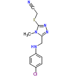 InChI=1/C12H12ClN5S/c1-18-11(16-17-12(18)19-7-6-14)8-15-10-4-2-9(13)3-5-10/h2-5,15H,7-8H2,1H3