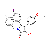 InChI=1/C24H19Cl2NO3/c1-30-20-12-6-16(7-13-20)21-22(17-4-10-19(26)11-5-17)27(24(29)23(21)28)14-15-2-8-18(25)9-3-15/h2-13,22,28H,14H2,1H3