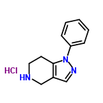 InChI=1/C12H13N3.ClH/c1-2-4-11(5-3-1)15-12-6-7-13-8-10(12)9-14-15;/h1-5,9,13H,6-8H2;1H