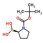 InChI=1/C9H18BNO4/c1-9(2,3)15-8(12)11-6-4-5-7(11)10(13)14/h7,13-14H,4-6H2,1-3H3/t7-/m0/s1