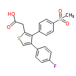 InChI=1/C19H15FO4S2/c1-26(23,24)15-8-4-13(5-9-15)19-16(11-25-17(19)10-18(21)22)12-2-6-14(20)7-3-12/h2-9,11H,10H2,1H3,(H,21,22)