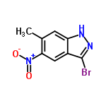 InChI=1/C8H6BrN3O2/c1-4-2-6-5(8(9)11-10-6)3-7(4)12(13)14/h2-3H,1H3,(H,10,11)